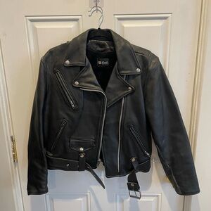 Classic Black Leather Biker Jacket